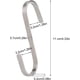 thumbnail image 3 of Ganchos en forma de S de 11 cm, grandes y planos, de acero inoxidable, para colgar utensilios de cocina, toallas, ropa, plantas y herramientas de jardinería (10 unidades), 3 of 7