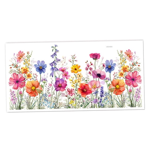Magideal - Pegatinas De Pared Con Flores, Papel Tapiz De Pvc, Decoración Moderna Para Interiores, Arte De Pared, Mural Artístico Para Puerta, Baño, Guardería,