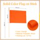 thumbnail image 2 of Uxcell 8x3 Pulgadas Bandera de Palo en Blanco Naranja, 12 Piezas con Palo de Madera Bandera de Color Sólido de Mano, 2 of 6