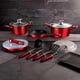 thumbnail image 3 of Bateria De Cocina 13 Pzs Metallic Burgubdy Edition Antiadherente, 3 of 5