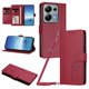 thumbnail image 1 of Funda Cartera Trébol para Xiaomi Redmi Note 13 Pro 4G con Ranuras Tarjetas y Carga Inalámbrica Rojo, 1 of 6