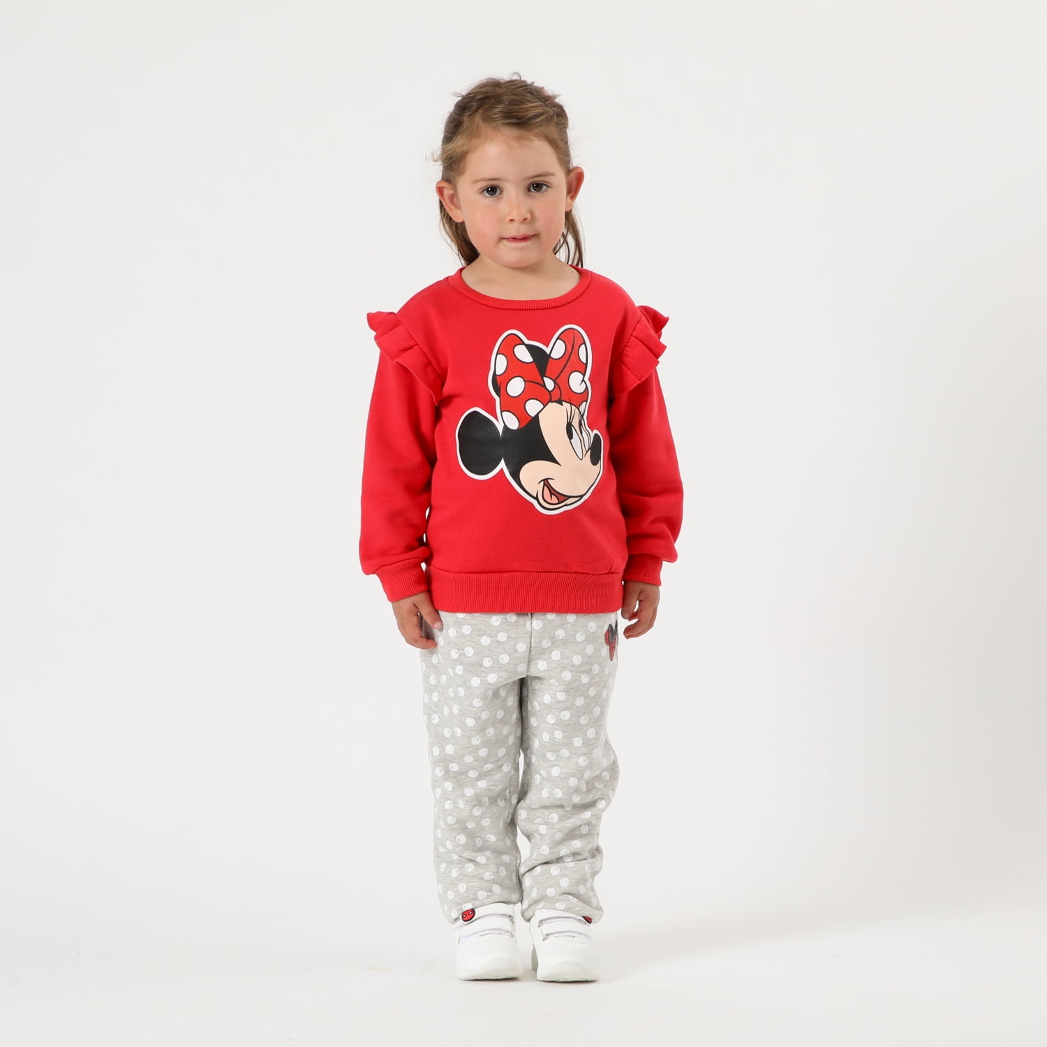 Lider Vestuario Infantil Buzo Niña Minnie Cara Rojo Disney Lider