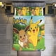 thumbnail image 1 of Comforter Set Queen Size Pokmon - Pikachu & Eevee Set with 2 Pillowcases for All SeasonsBedding Set 3pcs for Kids Boys Girls Bedroom Decor Bed Sheets, 1 of 5