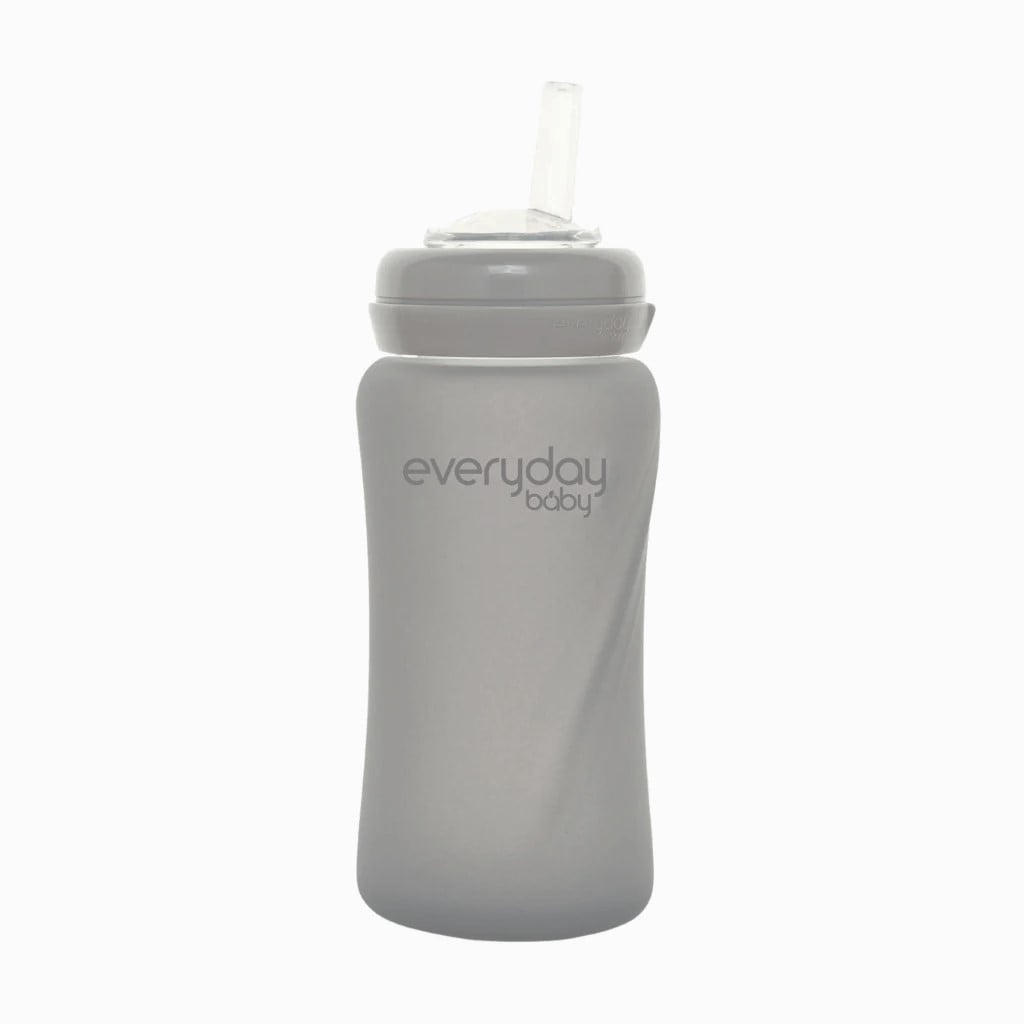 Everyday Baby - Mamadera De Vidrio Con Bombilla 240 Ml Gris