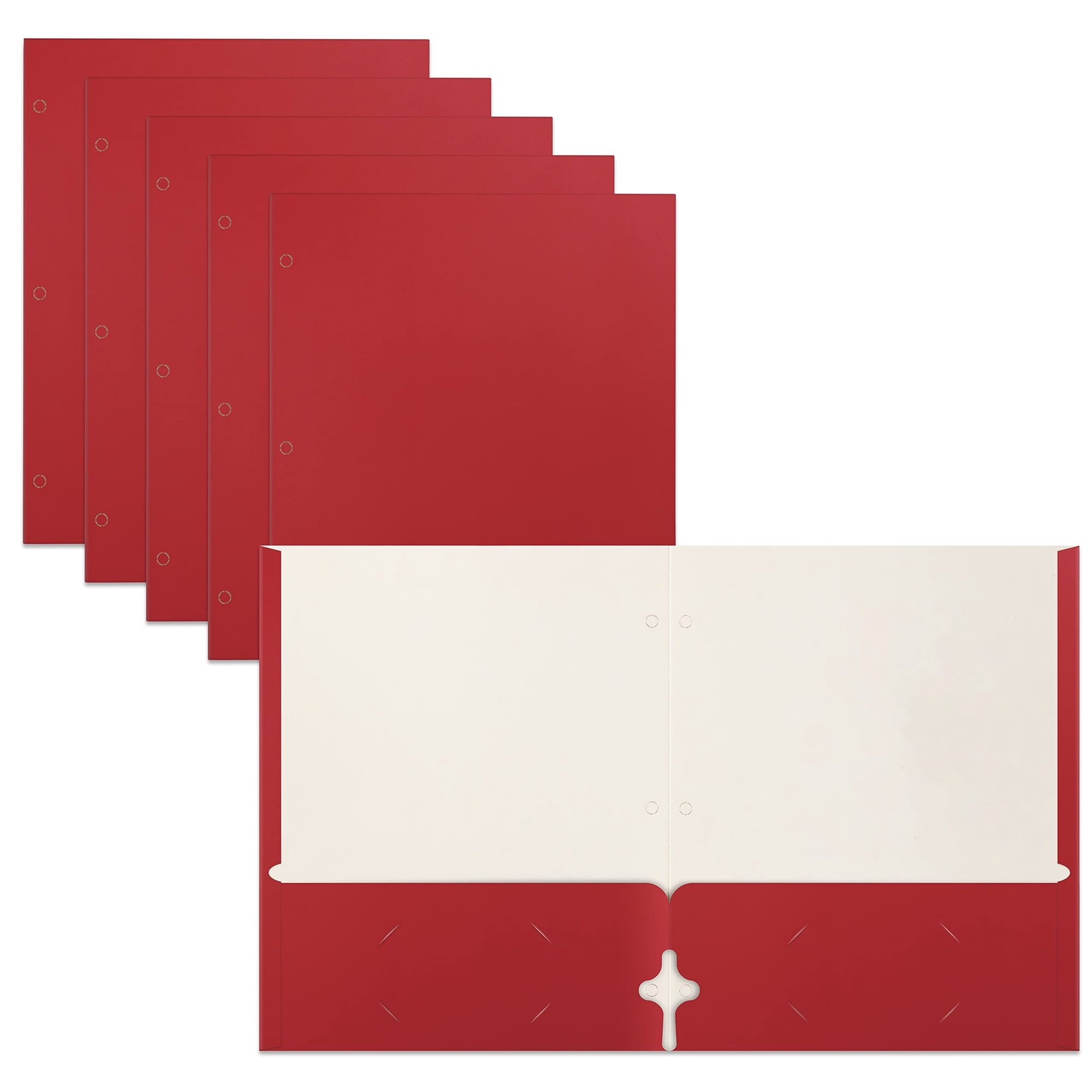 Portfolio Folders Better Office Products, Paquete De 50 Unidades, Color Rojo
