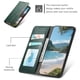 thumbnail image 2 of Funda tipo cartera para Samsung Galaxy S25 de piel con cierre magnético, ranuras para tarjetas y correa para la muñeca Verde, 2 of 6
