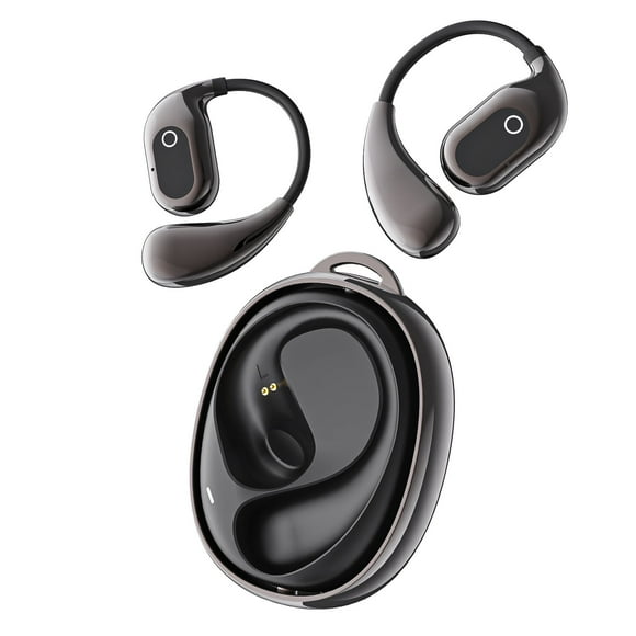 AARONMEI Auriculares Inalámbricos Rotativos Open-Ear Traducción AI 144 Idiomas Bluetooth 5.4 Negro