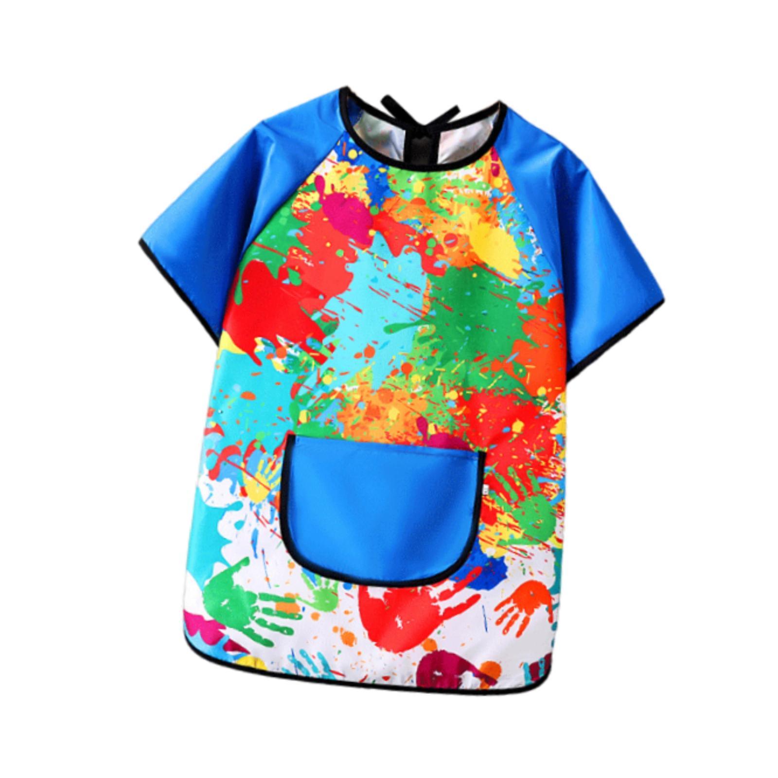 Bothyi - Babero Multiusos Para Niños, Suave, Para Alimentación De Bebés, Para Jardín, Dibujo, Manga Azul Xl