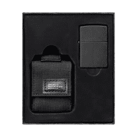 Kit Encendedor Zippo Black Crackle+Estuche Tactical Zp49402