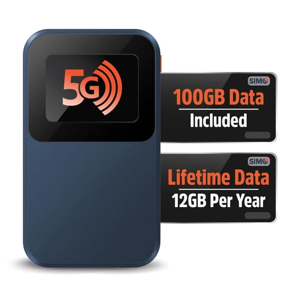 Punto de acceso WiFi SIMO Solis Edge 5G 100 GB de datos + 12 GB al año