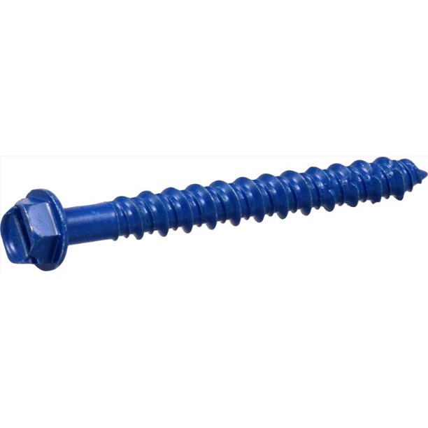 Tornillo de anclaje para hormigón Hillman Tapper de 1/4 pulgadas D Steel, paquete de 100