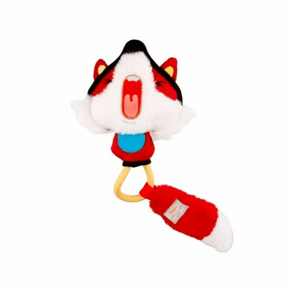 Gigwi Zorro-cuerda elástica con "squeaker" y papel arrugado en su interior