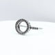 thumbnail image 5 of Anillo Solitario Circular Circonitas Pavé y Corazones, Talla 8, Plata 926, 5 of 6