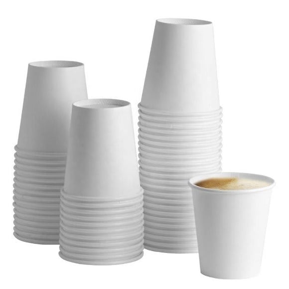 Vasos de Polipapel Blanco pack 50 und Café
