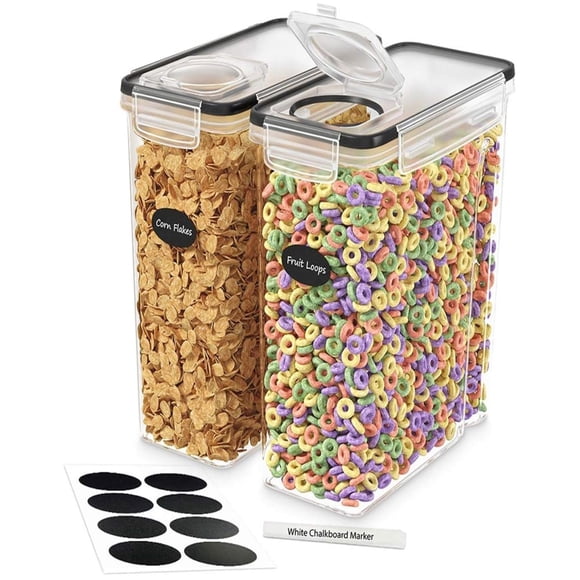 Contenedores de almacenamiento de cereales DWËLLZA KITCHEN, juego de 2 unidades, 4 litros