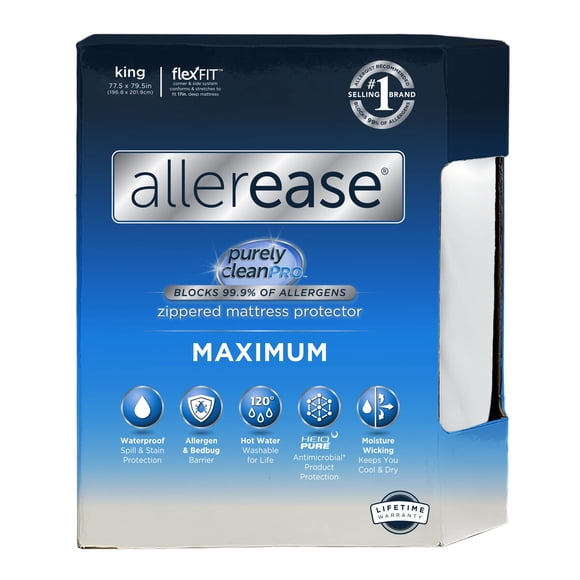Protector de Colchón AllerEase Maximum King 43 cm Impermeable