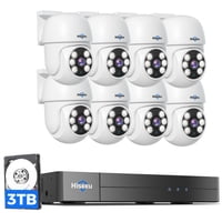 Sistema De Cámara De Seguridad Hiseeu 3K 8Ch 5Mp Dvr 8X 5Mp Ip67