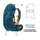 thumbnail image 3 of Mochila De Senderismo 65l Montañismo Impermeable Y Liviana - Azul, 3 of 5