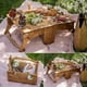 thumbnail image 1 of Cesta de picnic de madera plegable para exteriores, mesa de picnic portátil para vino, mesa de picnic 2 en 1, cesta de almacenamiento de madera convertible para picnic al aire libre o en interiores (c, 1 of 3