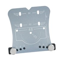 Magideal - Localizador De Abridor De Orificios Para Bisagras, Herramienta Auxiliar Para Carpintería, Panel De Puerta Profesional De Aleación De Aluminio, Guía De Plata