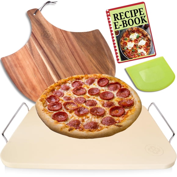 Piedra para Pizza Ritual Life 38 x 30 cm con Asas y Accesorios