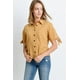 thumbnail image 1 of Blusa de Manga Corta con Botones y Mangas Anudadas, 1 of 5