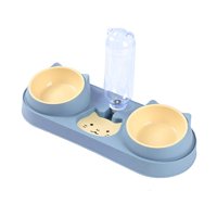 Ioensy - Comedero Para Mascotas Bebedero Estación De Alimentación Para Mascotas Soporte Elevado Plato Cuencos Desmontable Azul