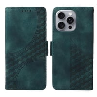 Carcasa Foxdock Iphone 16 Pro De Cuero Pu, Diseño Acolchado Clásico, Protección Contra Caídas Y Rayones
