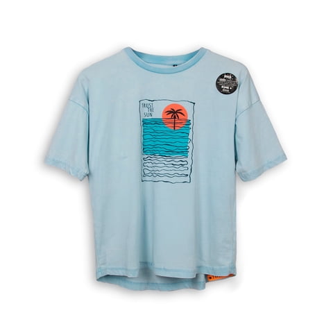 Polera Niño Celeste Pillin