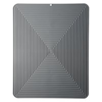Magideal - Tapete Para Secar Platos Hecho De, Tapete Para Fregadero De Cocina, Pequeños Electrodomésticos De Cocina, Tapete Grande Antideslizante Y Resistente Al Gris
