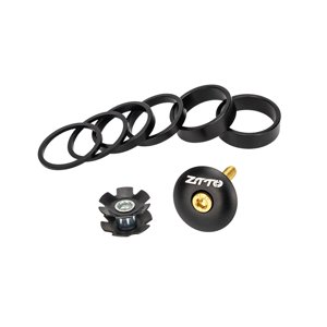 Ioensy - Herramienta De Instalación Del Espaciador De Auriculares De Bicicleta Arandela De Horquilla Delantera Juego De Arandelas De Horquilla De Bicicleta Negro