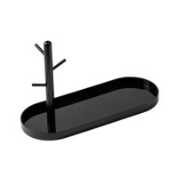 Magideal - Soporte Para Joyas, Cuenco Para Llaves, Almacenamiento De Baño, Moderno, Cuenco Para Joyas, Almacenamiento De Llaves Para Tobilleras, Mesa, Anillos, C Soltero Negro