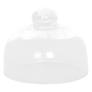 Magideal - Cubierta De Cúpula De Pastel Transparente, Cúpula De Forro De Vidrio, Kuchteckel -Bekel -Wisplatte Cloke Para Pastel De Cumpleaños, Plato De Servicio 18X14.2Cm
