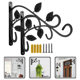 thumbnail image 2 of Soporte Para Plantas Belug Colgantes 2 Ganchos De Pared De Hierro Negro Lisa, 2 of 5