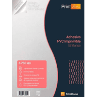 Genérico - Papel Pvc Adhesivo Imprimible A4X20Hj Brillante Plateado