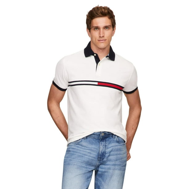Polo Tommy Hilfiger de piqué de algodón de manga corta para hombre