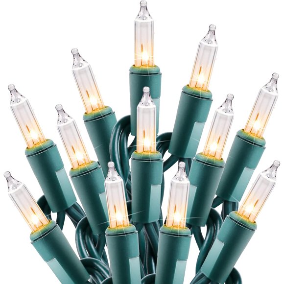 Minetom Clear Christmas String Lights 100 Count 20 Feet Inca