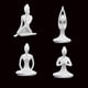 thumbnail image 1 of 4 Piezas Cerámica Yoga Figura Ornamento Estatua Escultura Zen Jardín Escritorio Decoración, 1 of 4