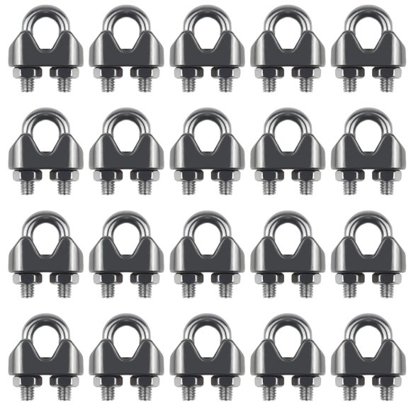 Abrazadera de cable de cable Favordrory M3 de acero inoxidable, 20 unidades