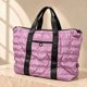 thumbnail image 1 of Bolso Tote Puffer Mujer Grande 25l Acolchado Nylon Viaje Gym Rosado, 1 of 3