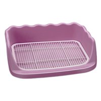Magideal - Inodoro Para Perros Con Pared De Protección En Todos Los Lados Mantiene Las Patas Secas Y Los Pisos Limpios, Fácil De Limpiar Bandeja De Entrenamiento Rosado
