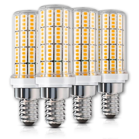 Bombillas LED RIUVAO E12 de 20 W (equivalente a 200 W), 3000 K, paquete de 4