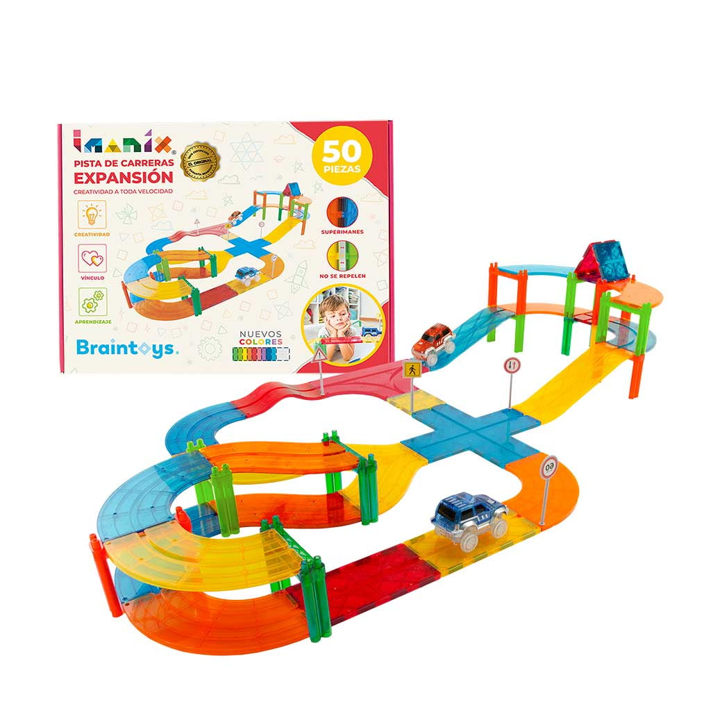 Imanix - Pista De Carreras 50 Piezas Magnéticas