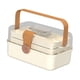 thumbnail image 2 of Contenedor de caja médica, caja de herramientas plegable, botiquín de primeros auxilios multiusos, pequeño botiquín para oficina y actividades al aire marrón claro, 2 of 5
