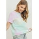thumbnail image 1 of Polera Ccwholesalesclothings Tie Dyed Manga Corta Cuello Redondo Verde Multicolor, 1 of 5
