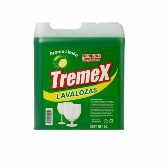 Lavaloza Líquido Tremex Limón Verde 5 Litros – Detergente Concentrado Industrial para Vajilla y Cocina