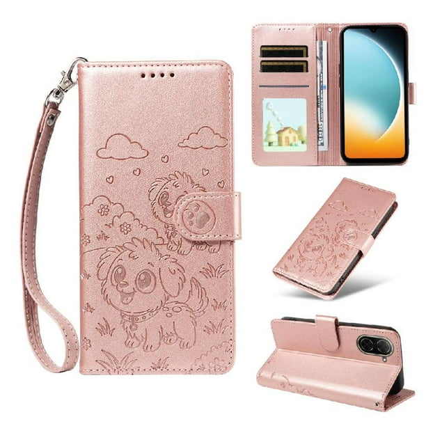 Funda Billetera FOXDOCK Compatible con Xiaomi Redmi A5 4G, Diseño Perrito Tierno, Ranuras para Tarjetas y Soporte Plegable