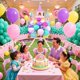 thumbnail image 4 of Globos zheiuyjie 12 pulgadas multicolores – Kit de fiesta con casa de gato y donas, 4 of 6