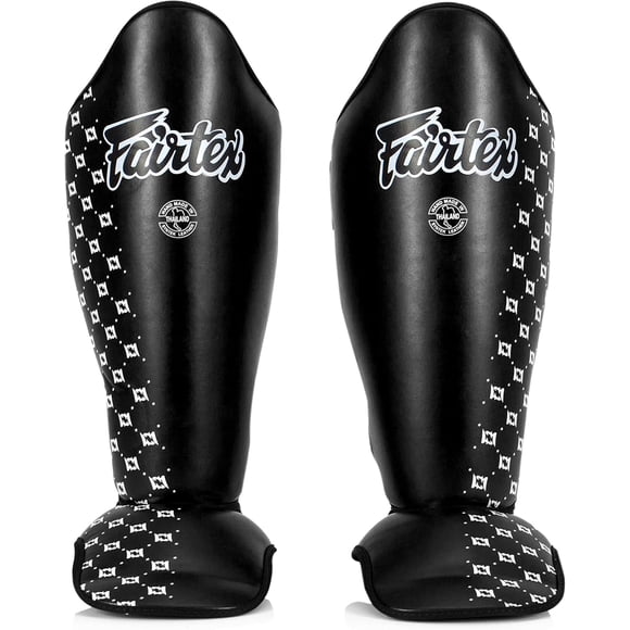 Espinilleras Fairtex SP5 ligeras y duraderas, talla mediana, negras