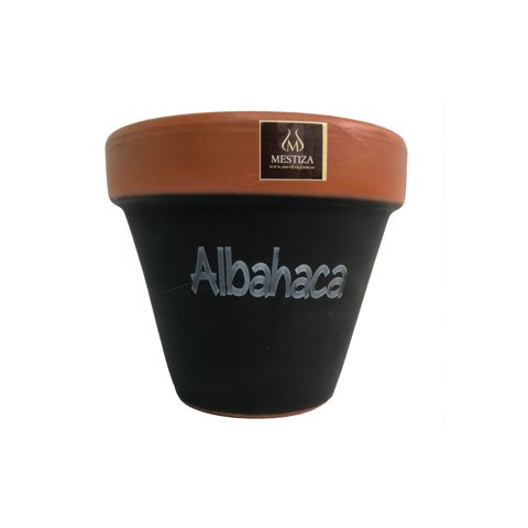 Mestiza - Maceta Kony 19Cm Pizarra Albahaca
